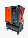 ENZAIR EZ5 T FIXED SPEED ROTARY SCREW AIR COMPRESSOR 5.5KW 7.5HP 22CFM 10BAR 210L TANK