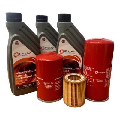 EnzAir VA2/5 Maintenance Kit 728E2051 with EnzAir Screwshield Pro Compressor Oil